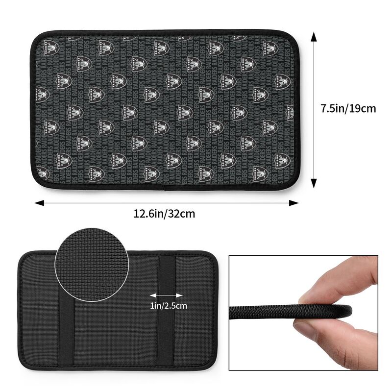 Car armrest box pad Las Vegas Raiders 3 Printed central armrest box pad protective pad