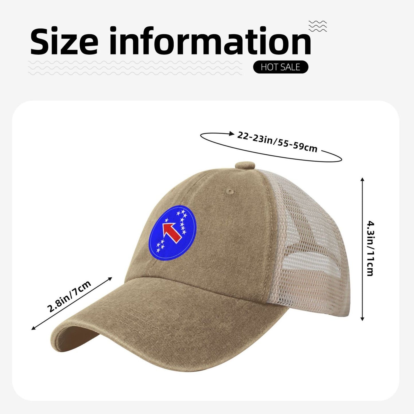 USARPAC Insignia Printed unisex baseball cap adjustable grid baseball cap veteran gift