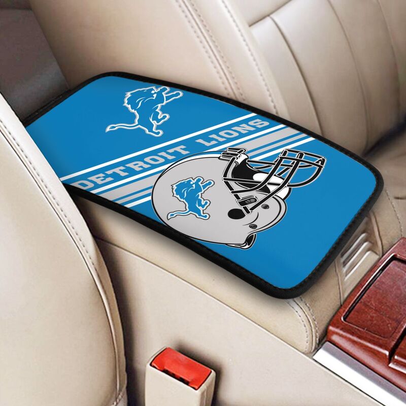 Detroit Lions Print armrest protective cover car armrest box cushion