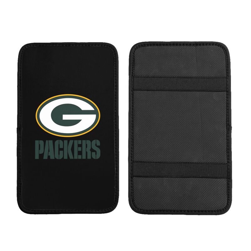 Car armrest box pad Green Bay Packers 2 Printed center armrest box pad protective pad