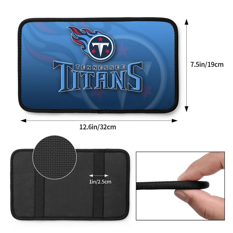 Car armrest box pad Tennessee Titans 2 Printed central armrest box pad protective pad