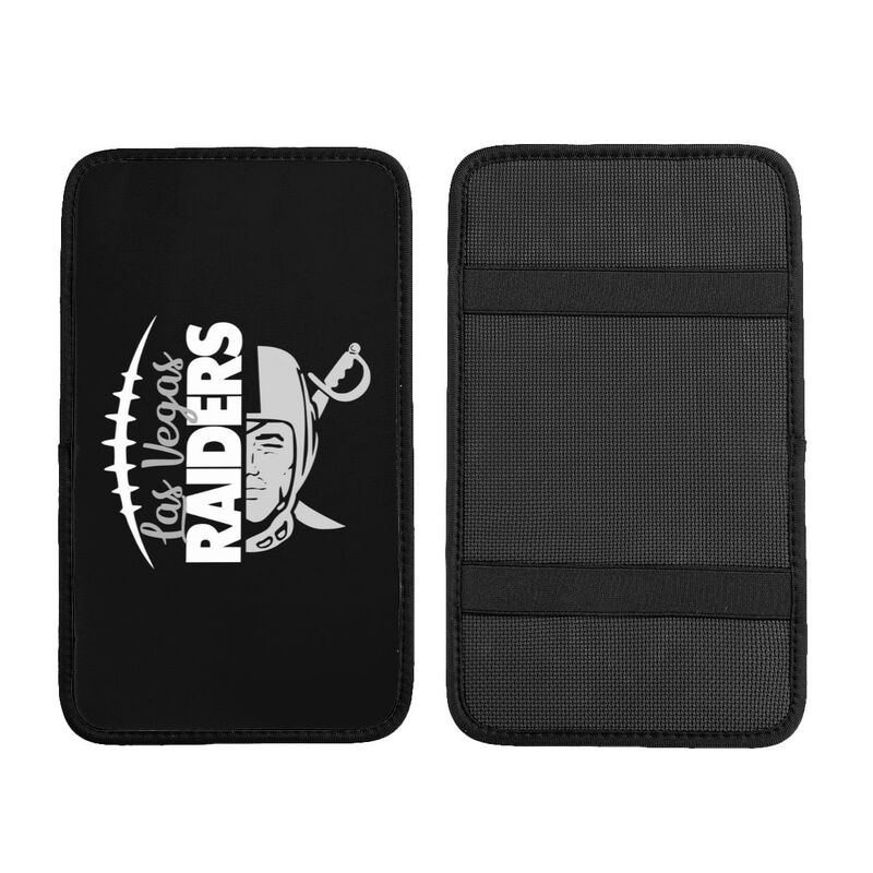 Car armrest box pad Las Vegas Raiders5 Printed central armrest box pad anti slip pad