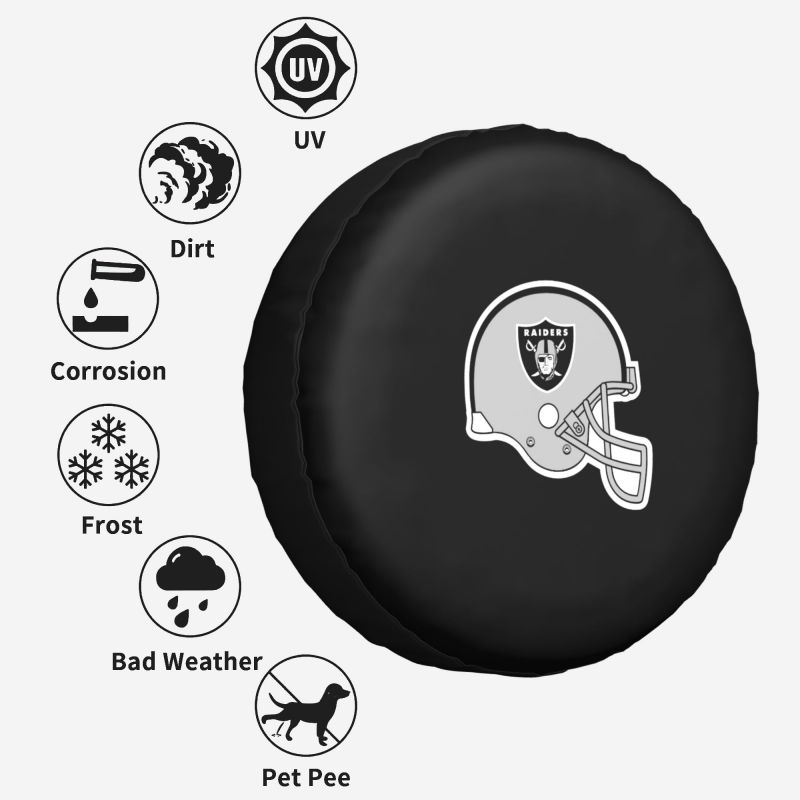 Las Vegas Raiders 2 Car tire protective cover waterproof and dustproof tire cover