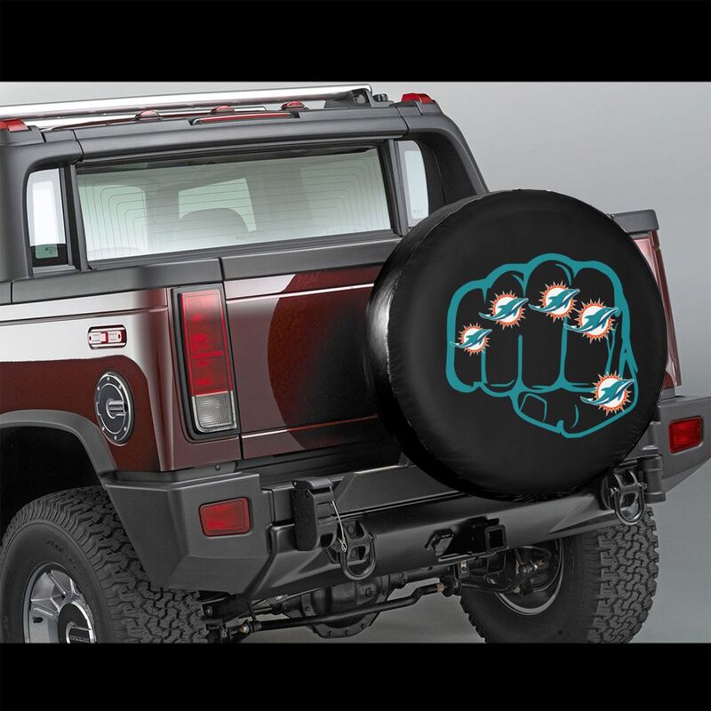 Miami Dolphins Print tire protection cover car spare tire dust protection covers