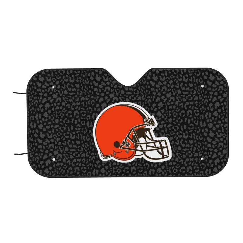 Cleveland Browns 2 Printed Car windshield sunshades is suitable front Car windshield sunshades
