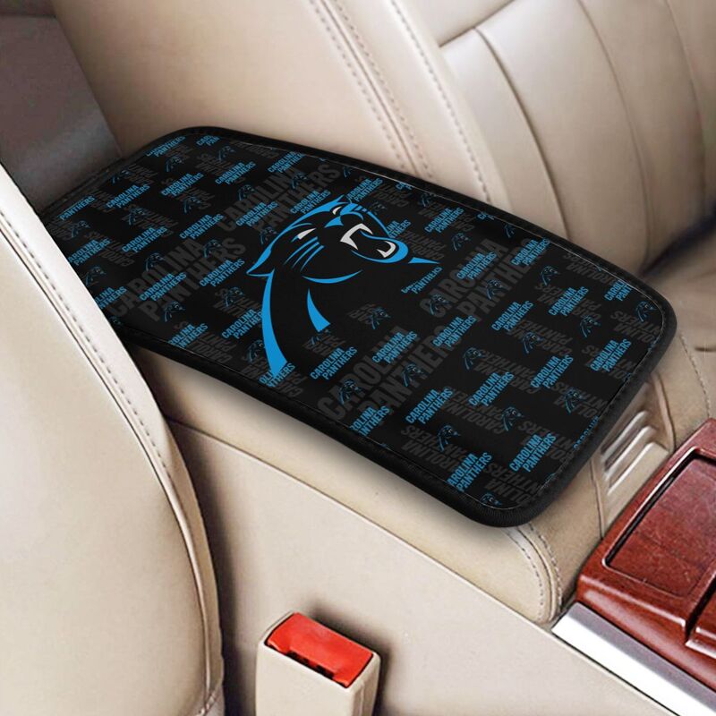 Carolina Panthers printed Car handrail cushion Personalized car armrest cover