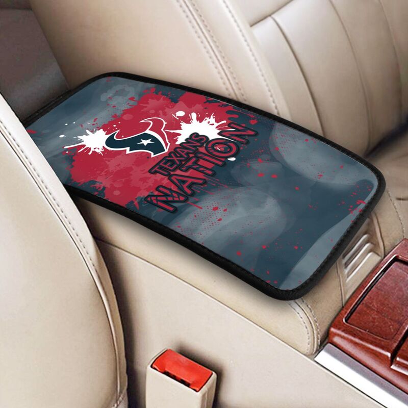 Houston Texans print car center console armrest pad Car armrest box protective cover
