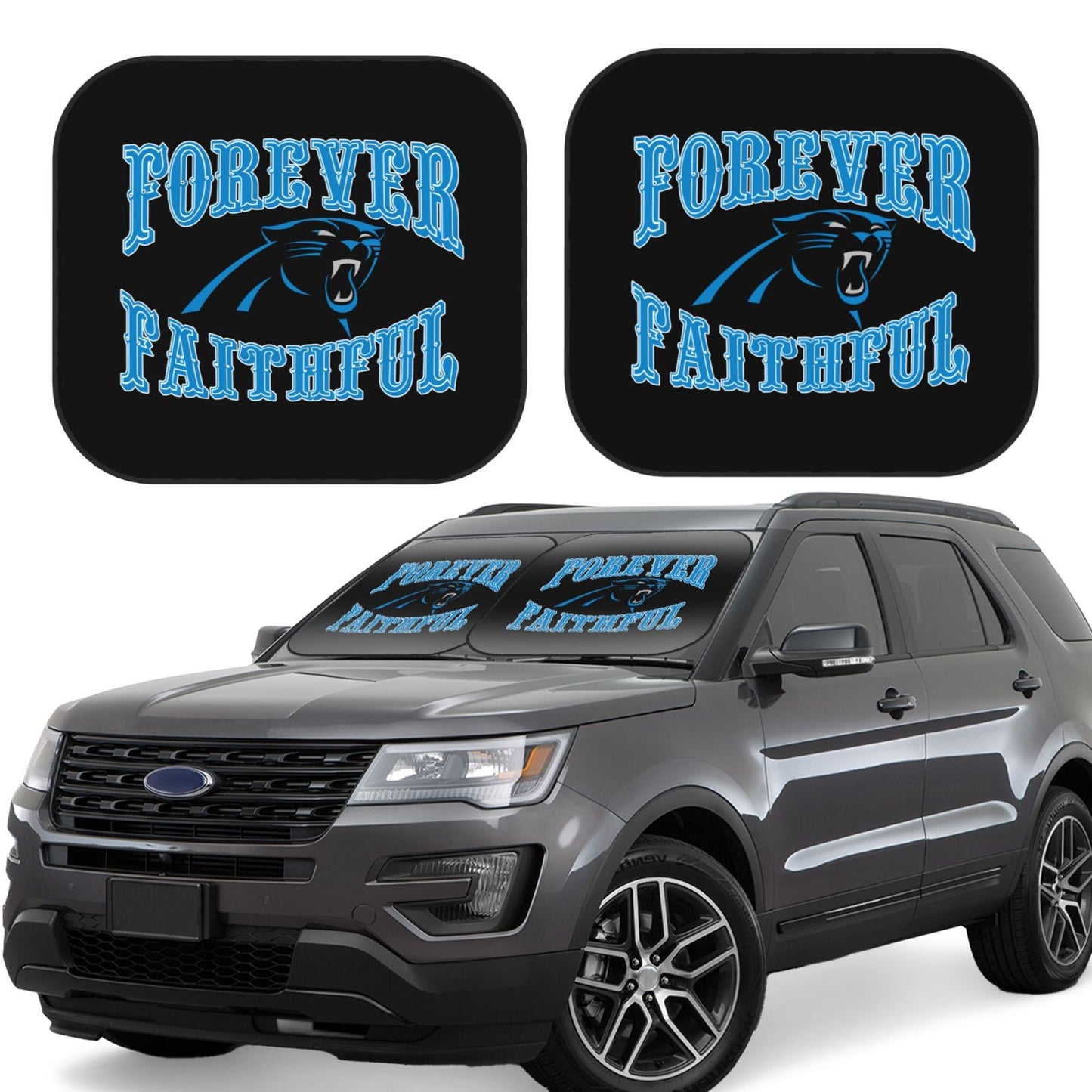 Carolina Panthers Car front windshield sunshade UV resistant sunshade foldable