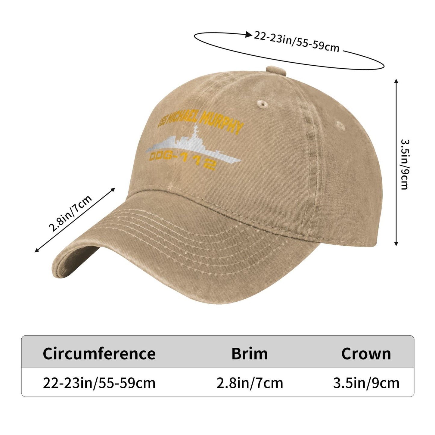 USS Michael Murphy (DDG-112) Printed unisex baseball cap adjustable cap veteran gift
