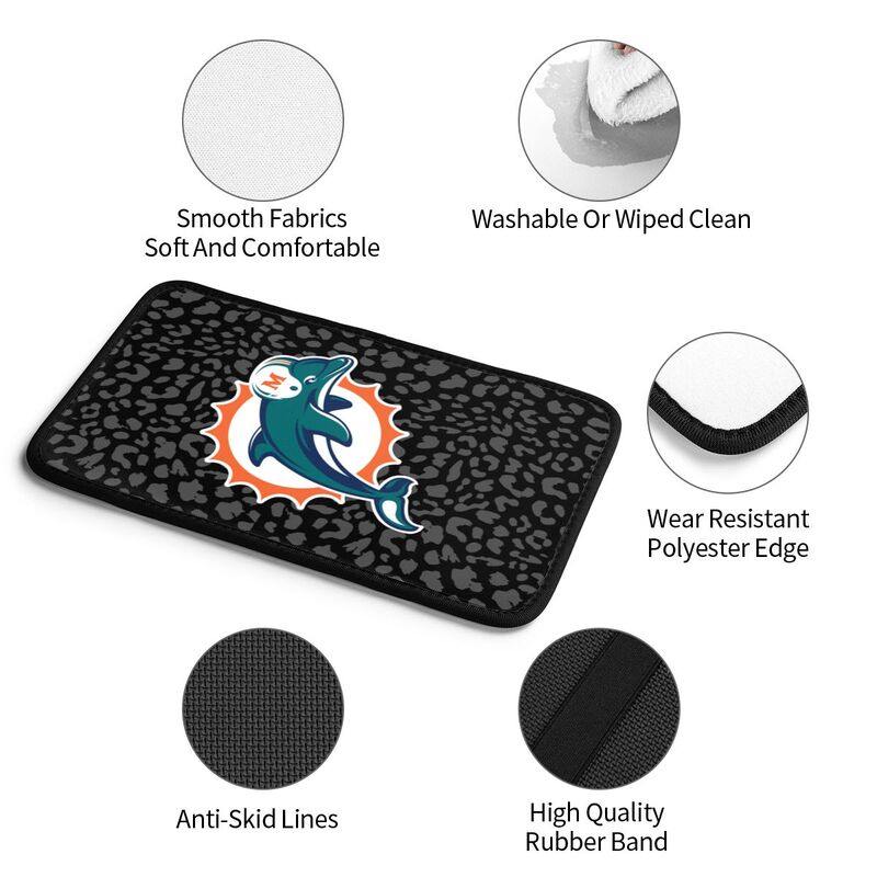 Miami Dolphins 3 print Car handrail box cushion Personalized car armrest cover