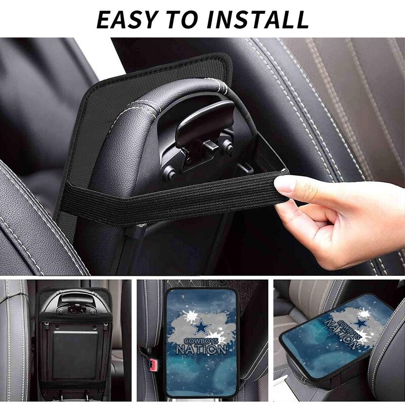 Dallas Cowboys print car center console armrest pad Car armrest box protective cover