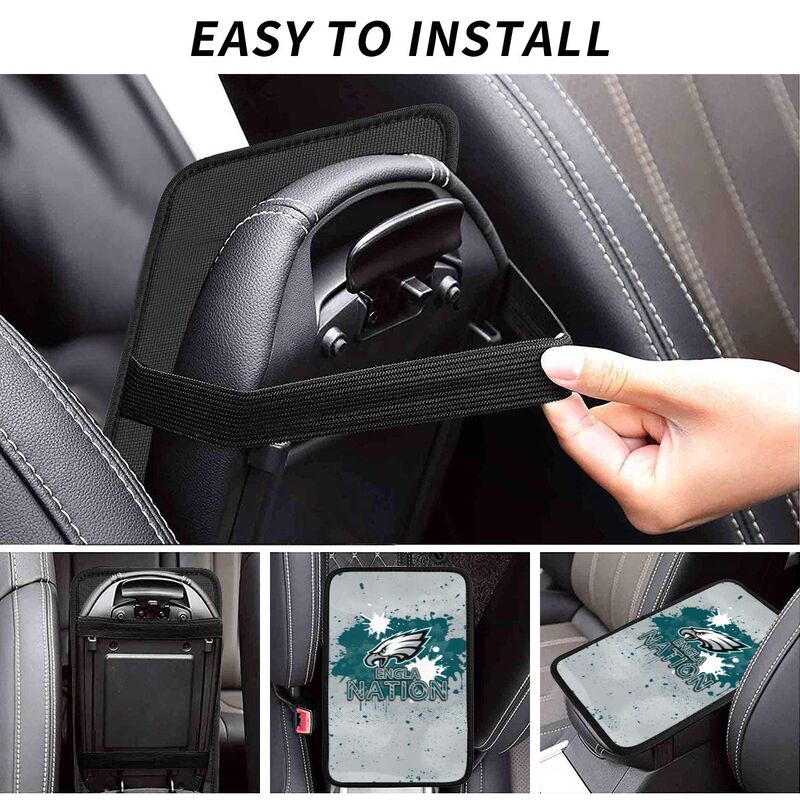 Philadelphia Eagles print car center console armrest pad Car armrest box protective cover