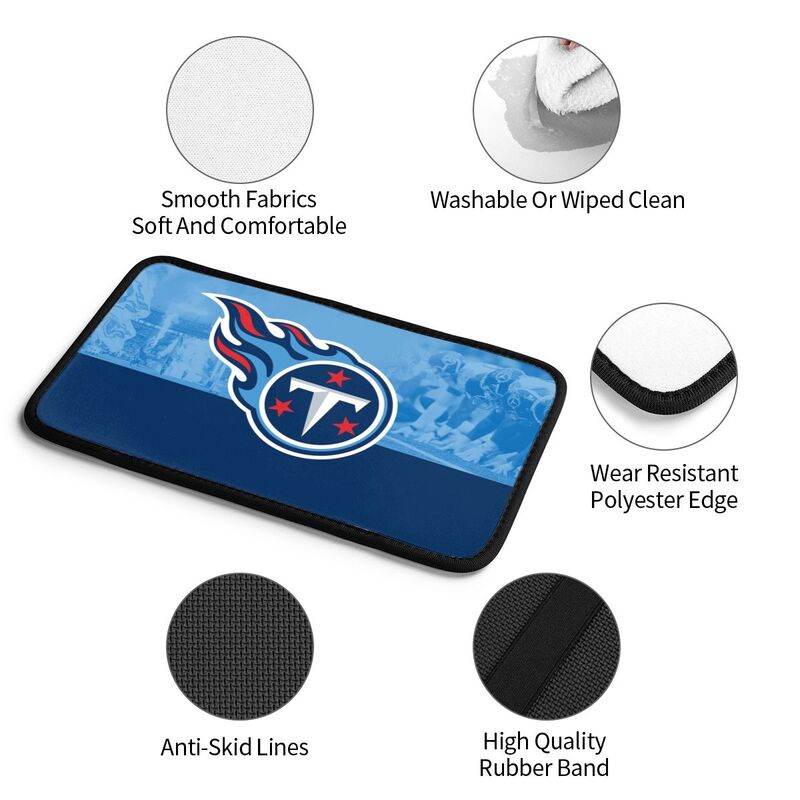 Car armrest box pad Tennessee Titans 3 Printed central armrest box pad protective pad