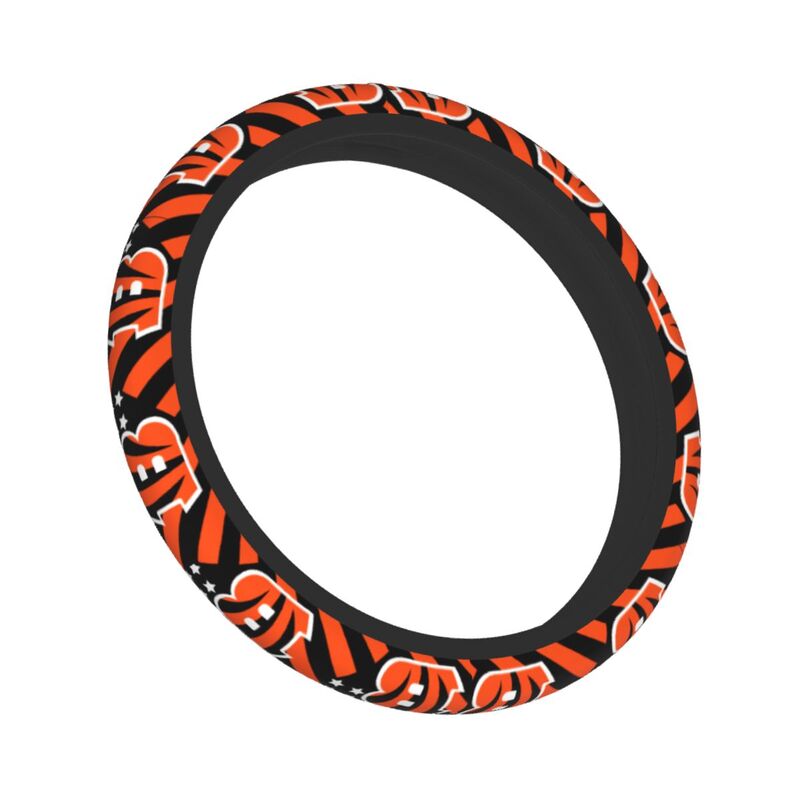 Cincinnati Bengals Printed breathable elastic steering wheel protective cover