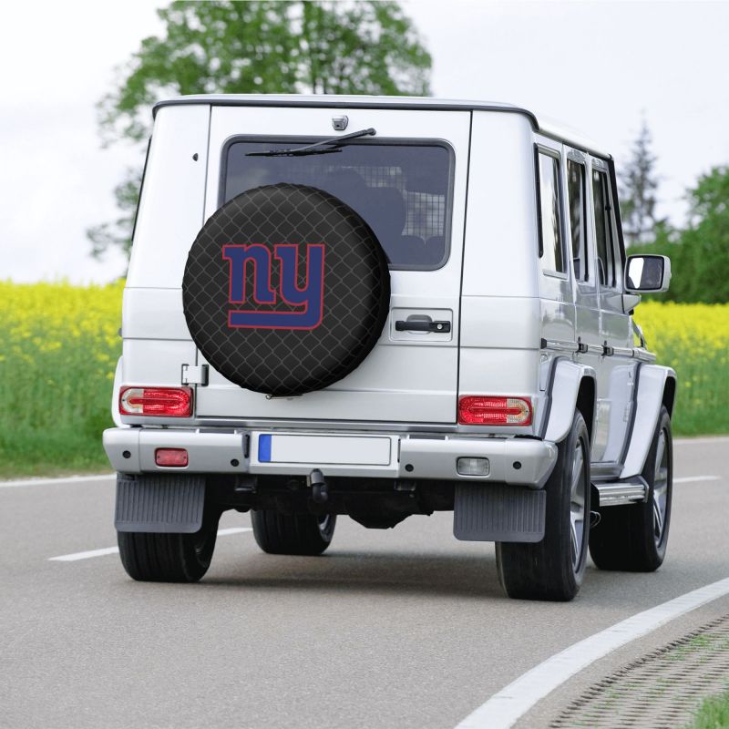 New York Giants Grid background car tire waterproof dustproof protective cover
