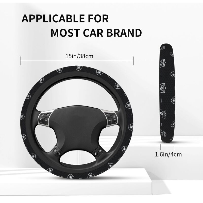 Las Vegas Raiders 1 Printed car anti-skid cover elastic steering wheel cover