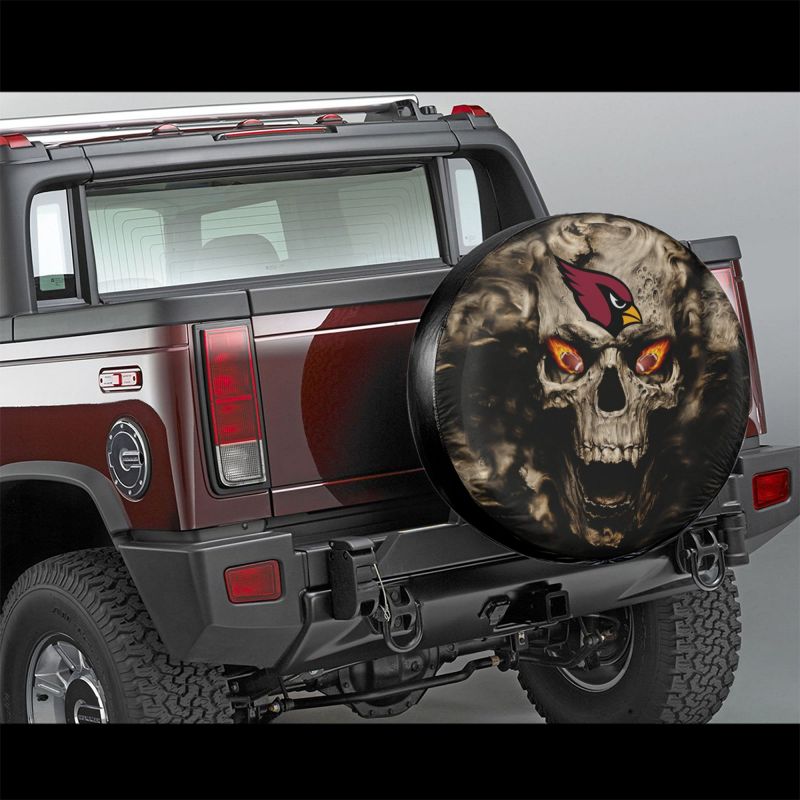 Arizona Cardinals print Skull print car tire cover tire dust cover