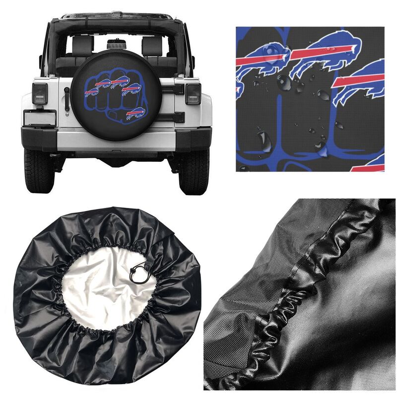Buffalo Bills 2 Print tire protection cover car spare tire dust protection covers