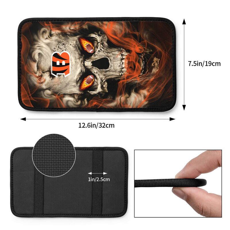 Cincinnati Bengals Printed car armrest box pad elbow support anti slip pad