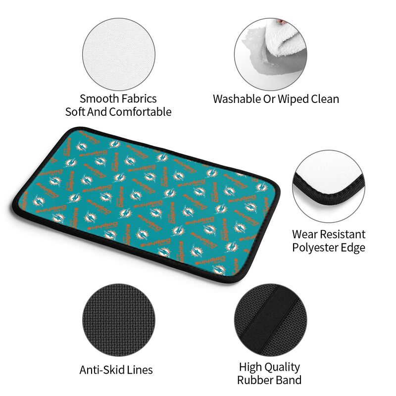 Miami Dolphins Printed armrest protective cover car armrest box cushion