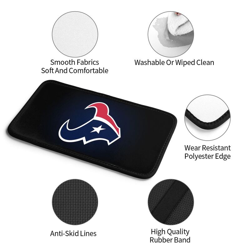 Car armrest box pad Houston Texans3 Printed central armrest box pad anti slip pad
