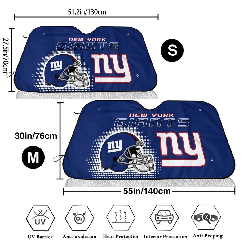 New York Giants Printing Car windshield sunshades is suitable car front windshield sunshades