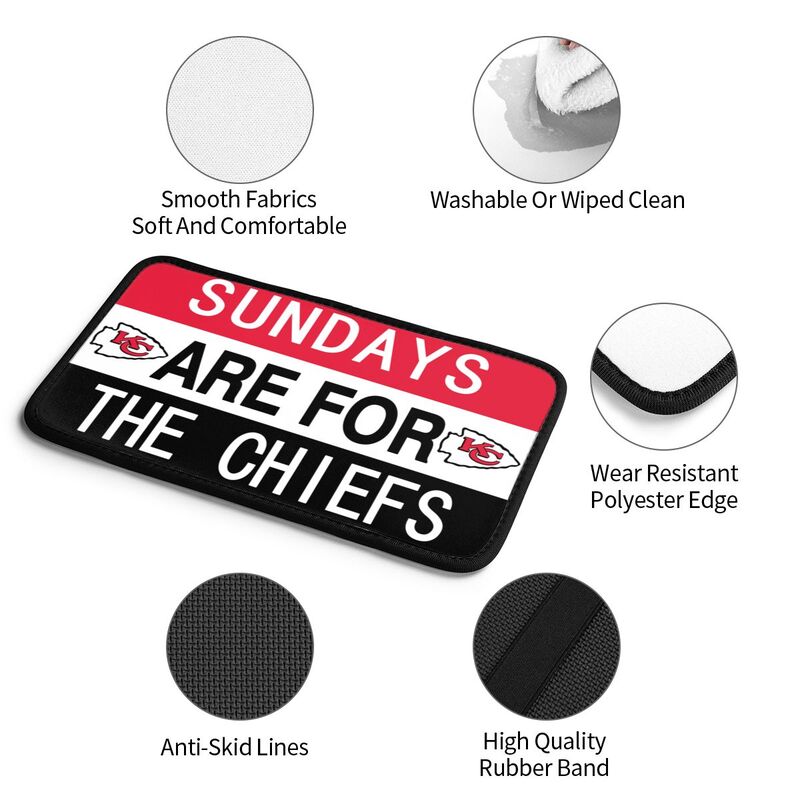 Kansas City Chiefs Personalized printed car armrest cover Car handrail box cushion