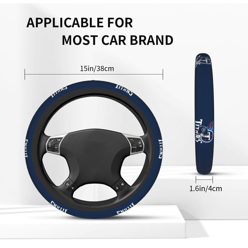 Tennessee Titans Printed elastic steering wheel cover anti slip breathable
