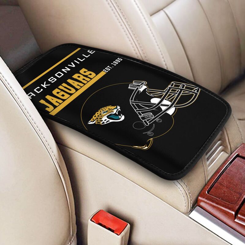 Jacksonville Jaguars Print car armrest box cushion armrest protective cover
