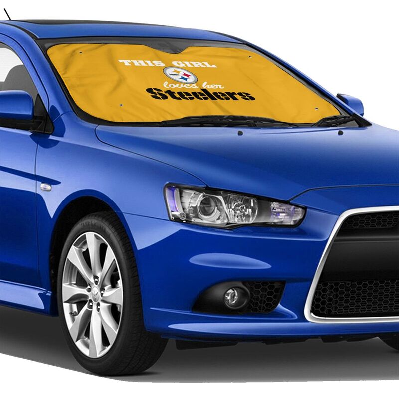 Pittsburgh Steelers Printing multi size car front windshield sunshade car windshield sunshade