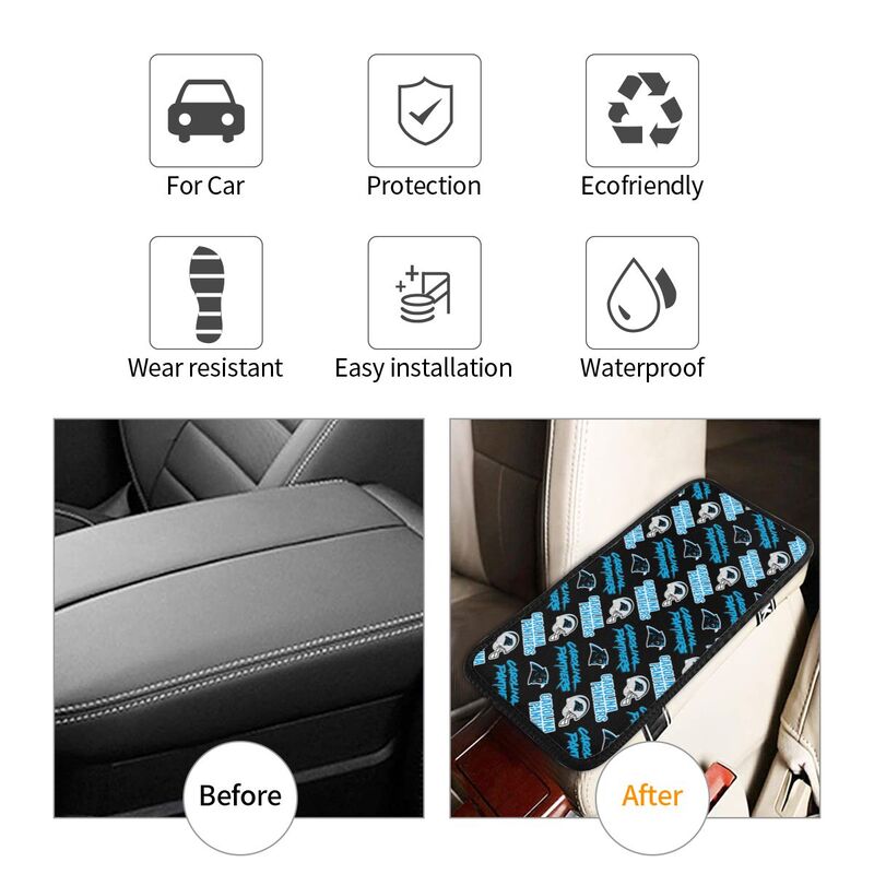 Carolina Panthers Printing car armrest box protective pad