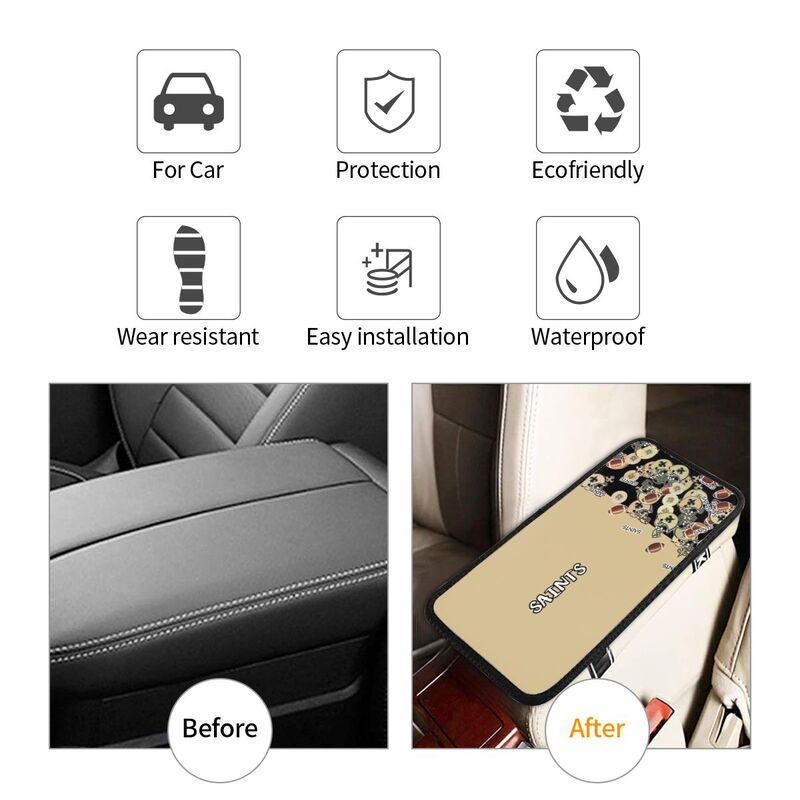 New Orleans Saints print Car center console armrest pad car armrest protective cover