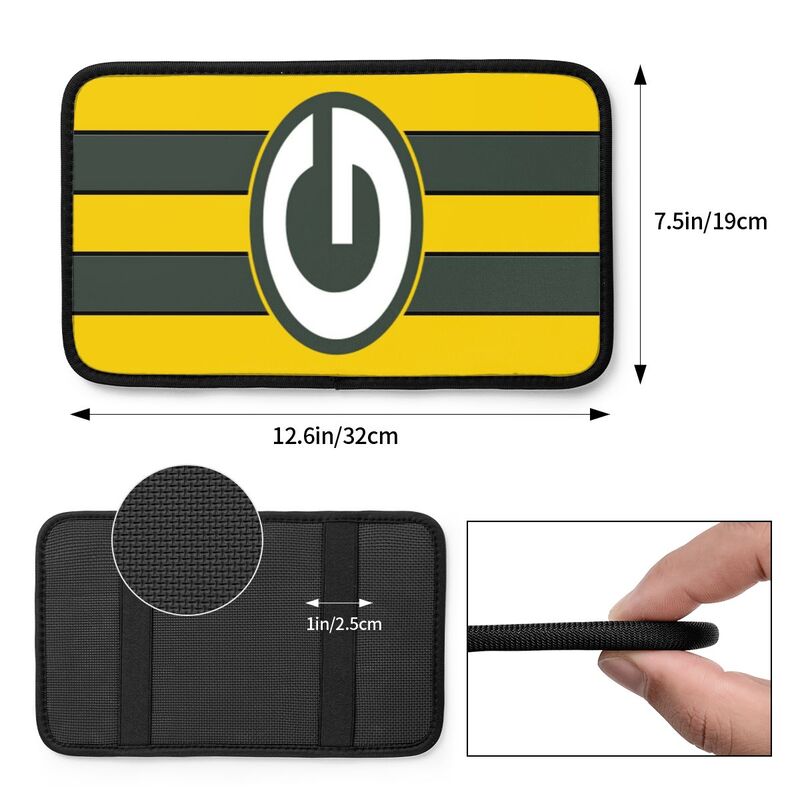 Green Bay Packers3 Printed car armrest box pad anti-abrasion pad