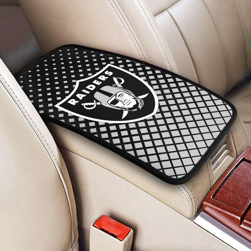 Las Vegas Raiders Car handrail box cushion Personalized printed car armrest cover