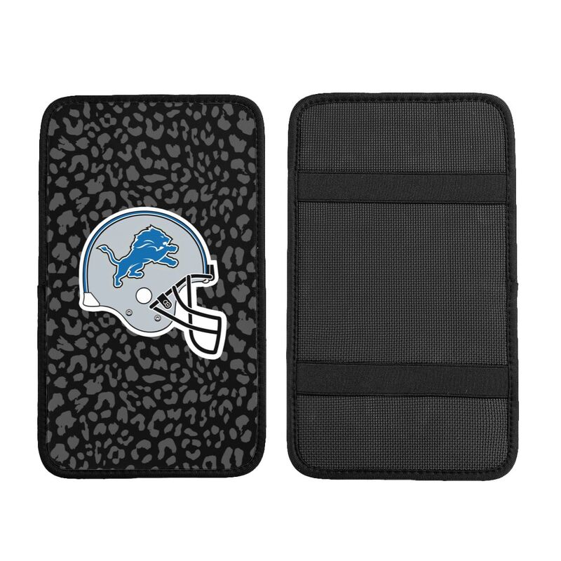 Detroit Lions 2 print Car handrail box cushion Personalized car armrest cover