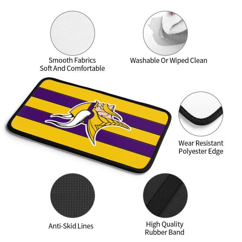 Minnesota Vikings Printed car center armrest box pad anti slip pad