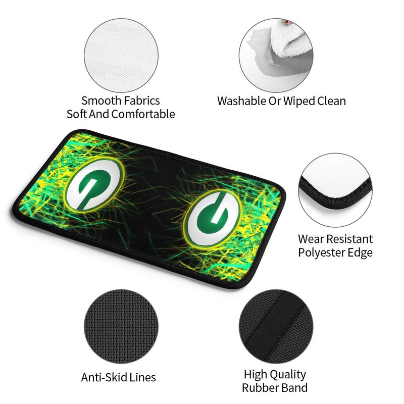 Car armrest box pad Green Bay Packers 5 Printed central armrest box pad protective pad