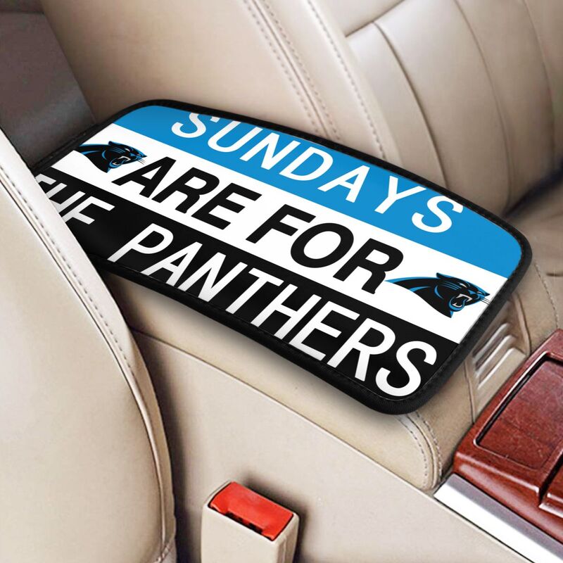 Carolina Panthers Personalized printed car armrest cover Car handrail box cushion
