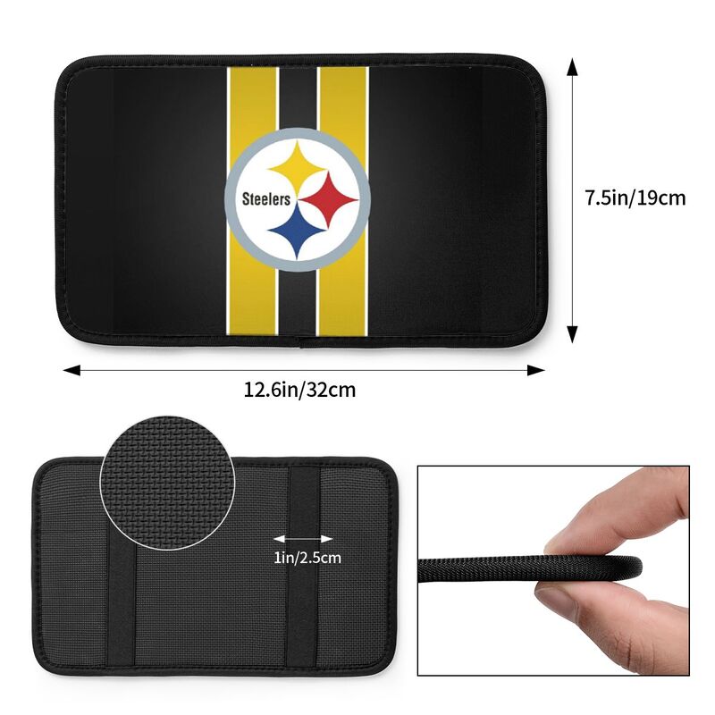 Car armrest box pad Pittsburgh Steelers 5 Printed central armrest box cushion protective pad