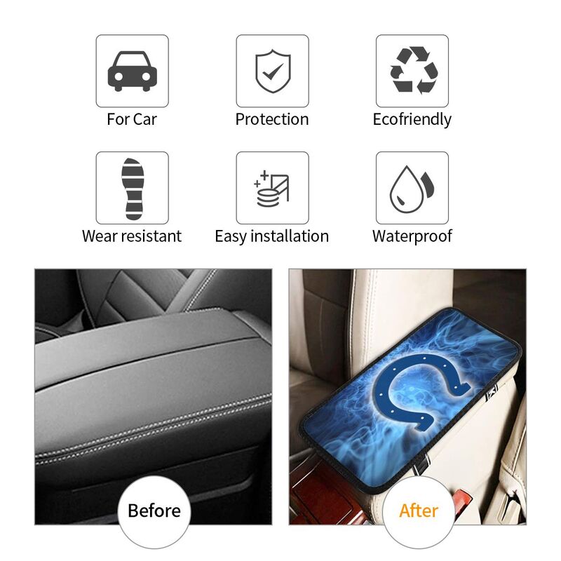 Indianapolis Colts1 Printed car armrest box pad elbow protection pad