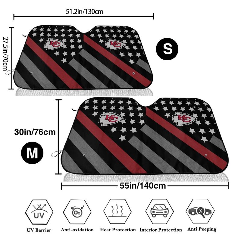 Kansas City Chiefs Printing Car windshield sunshades is suitable front windshield sunshades
