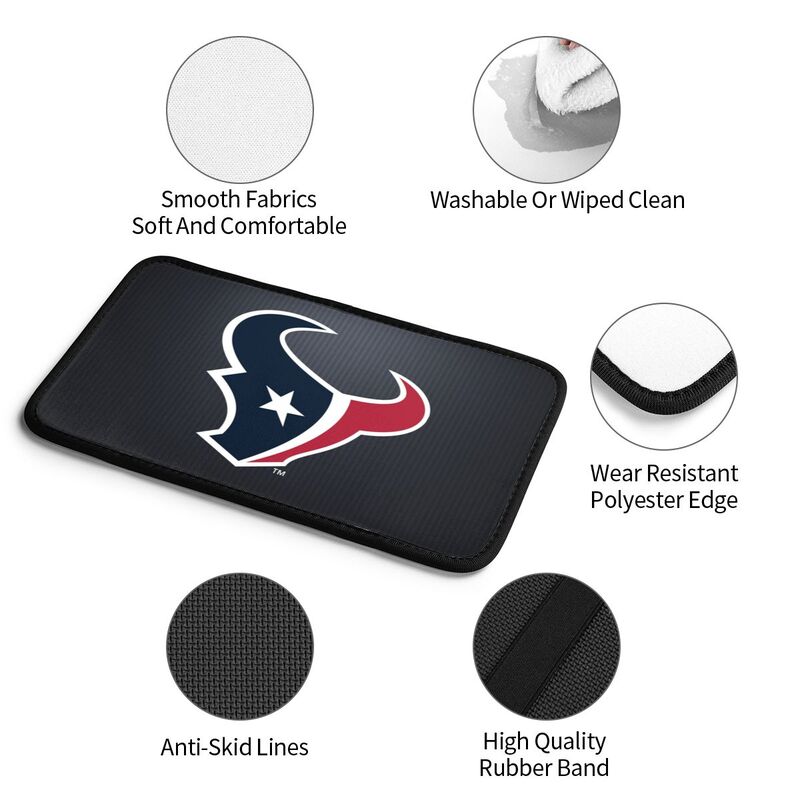Car armrest box pad Houston Texans4 Printed central armrest box pad anti slip pad