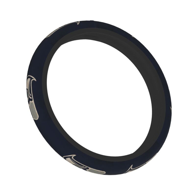 Seattle Seahawks Printed breathable elastic steering wheel protective cover