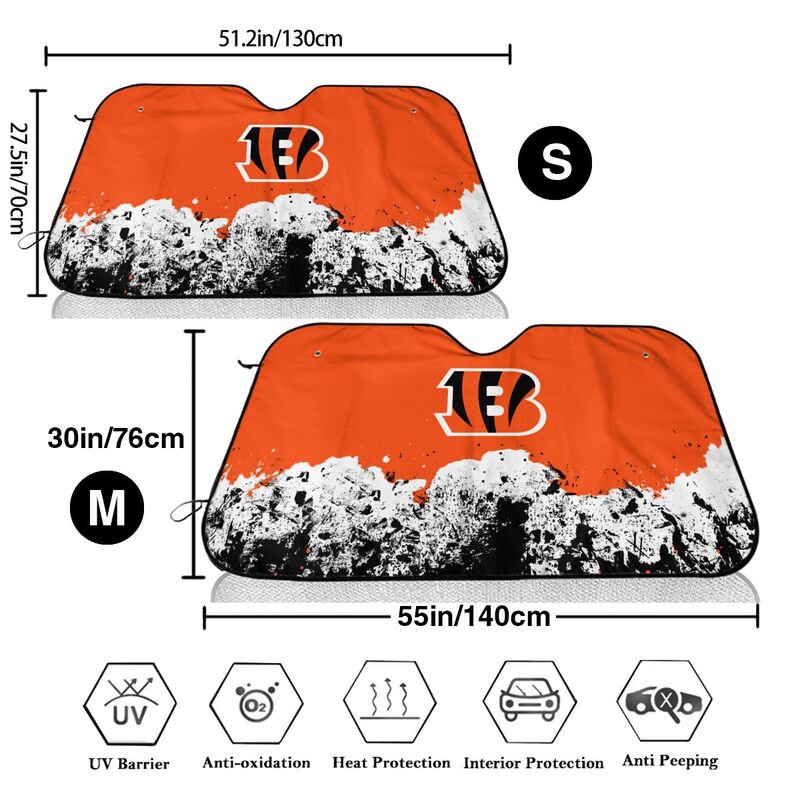 Cincinnati Bengals Print car front windshield sunshade car windshield sunshade (multi size)