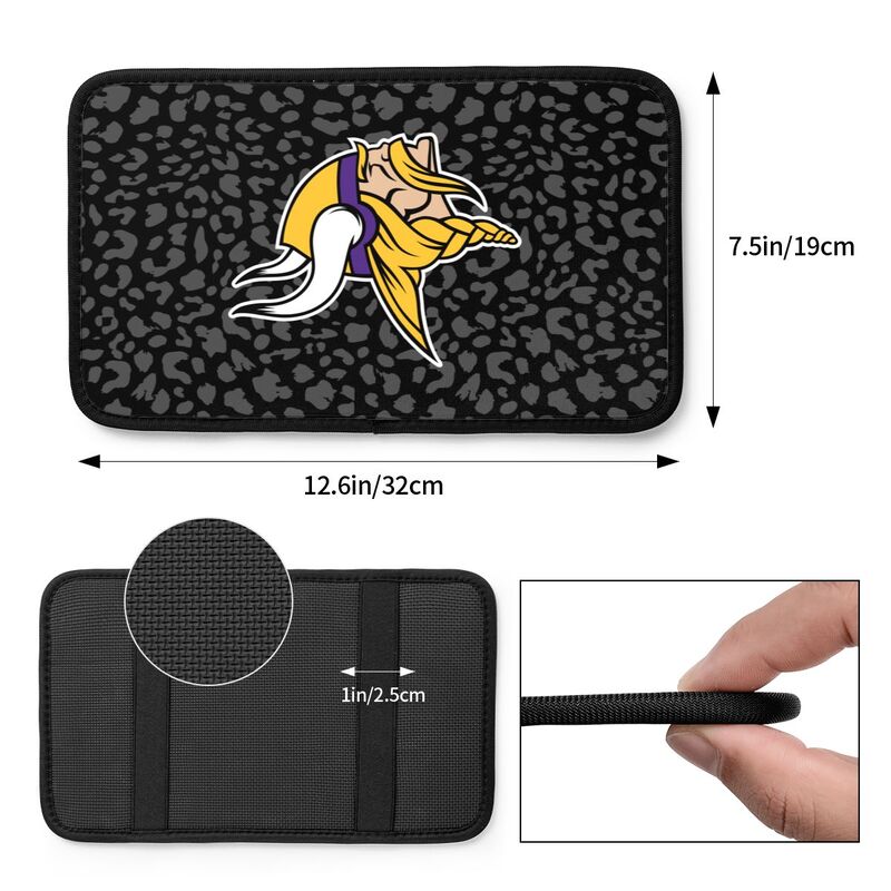 Minnesota Vikings printed Car handrail box cushion Personalized car armrest cover