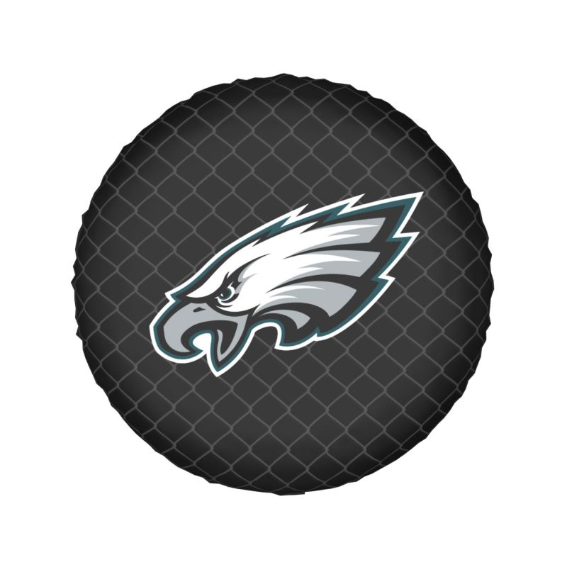 Philadelphia Eagles Grid background car tire waterproof dustproof protective cover