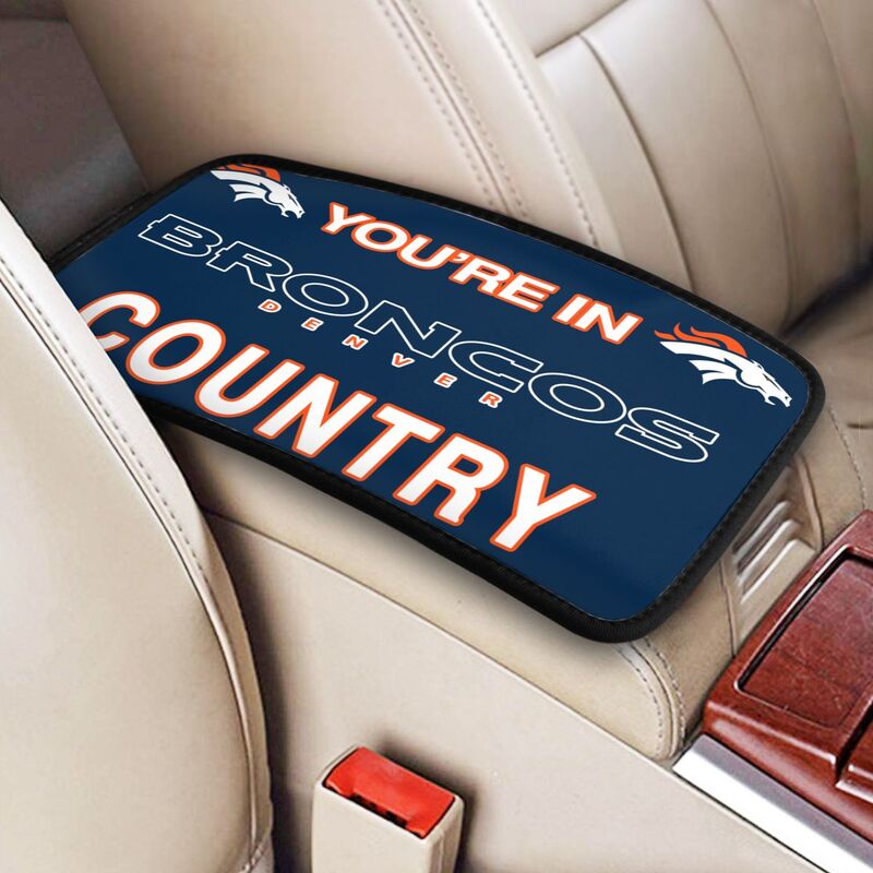 Denver Broncos Printed car armrest box pad elbow support pad
