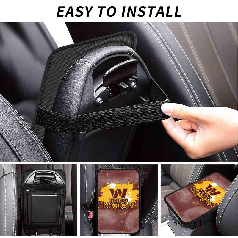 Washington Redskins print car center console armrest pad Car armrest box protective cover