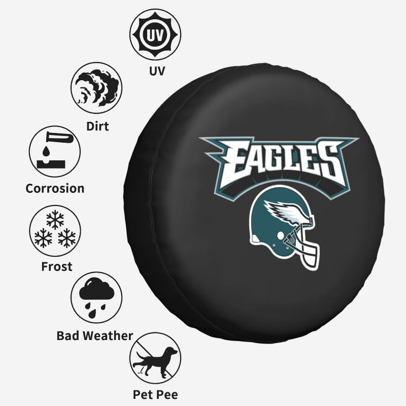 Philadelphia Eagles Car tire protection cover spare tire waterproof and dustproof cover