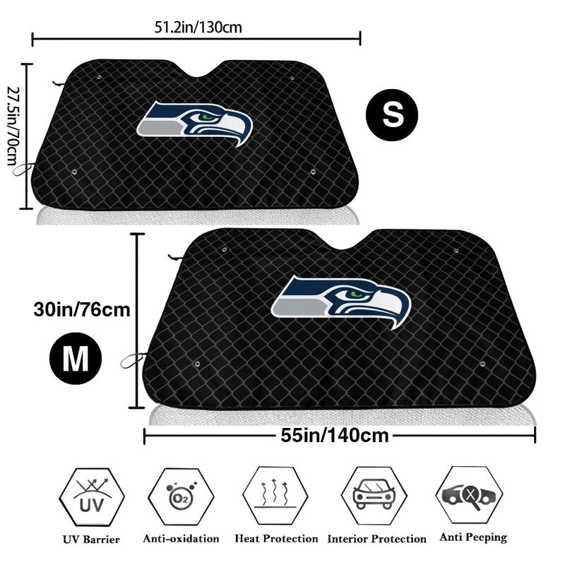 Seattle Seahawks Print Car windshield sunshades is suitable front Car windshield sunshades